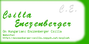 csilla enczenberger business card